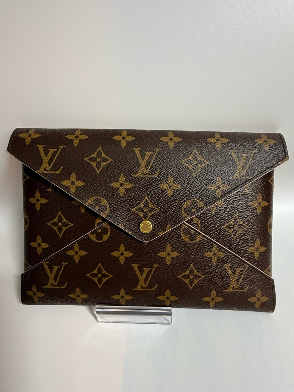 Louis Vuitton Monogram Envelope Clutch — Brown & Gold Motif